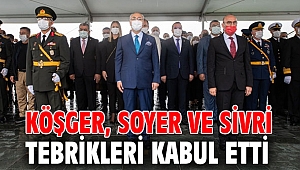 İzmir'de Köşger, Soyer ve Sivri tebrikleri kabul etti