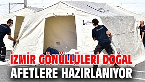 İzmir gönüllülerine çadır kurma eğitimi verildi