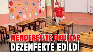 Menderes’te Okullar Dezenfekte Edildi