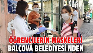Öğrencilerin Maskeleri Balçova Belediyesi'nden 