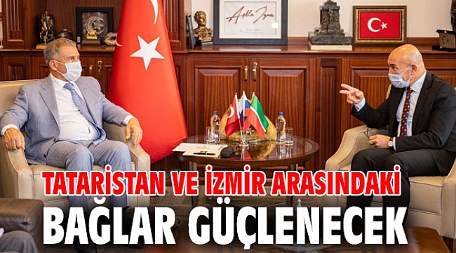 Tataristan Cumhurbaşkanı, Başkan Soyer'i ziyaret etti