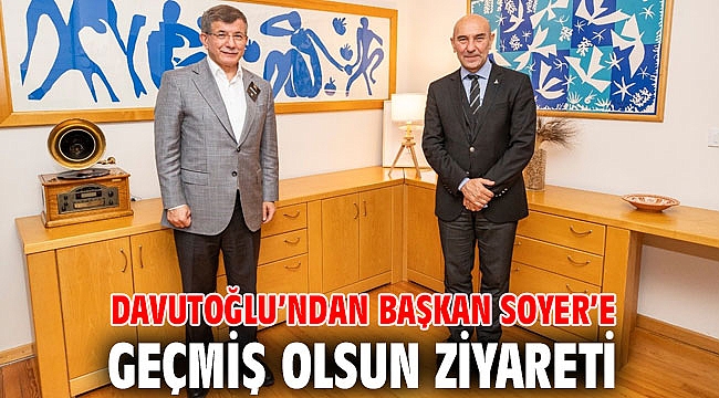 Ahmet Davutoğlu’ndan Başkan Soyer’e geçmiş olsun ziyareti