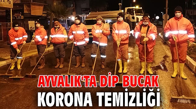 Ayvalık'ta dip bucak korona temizliği