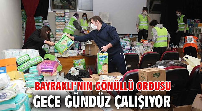 Bayraklı’nın gönüllü ordusu gece gündüz çalışıyor