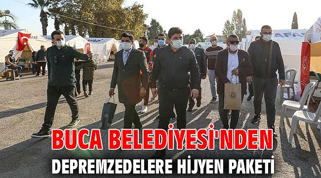 Buca Belediyesi'nden depremzedelere hijyen paketi