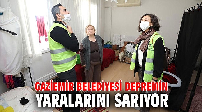 Gaziemir Belediyesi depremin yaralarını sarıyor