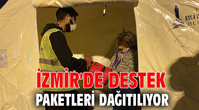 İzmir'de destek paketleri dağıtılıyor