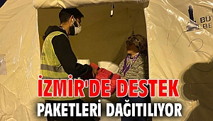 İzmir'de destek paketleri dağıtılıyor