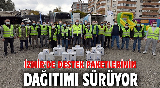 İzmir'de destek paketlerinin dağıtımı sürüyor