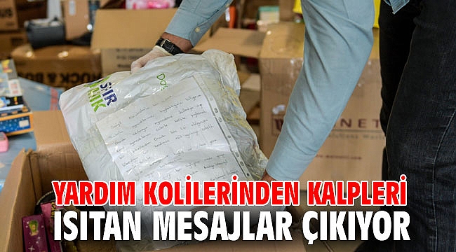 Yardım kolilerinden çıkan mesajlar kalpleri ısıtıyor!