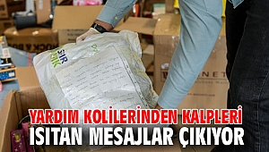 Yardım kolilerinden çıkan mesajlar kalpleri ısıtıyor!