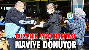 Buca’nın vaka haritası maviye dönüyor 