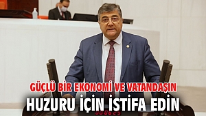 Güçlü bir ekonomi ve vatandaşın huzuru için istifa edin