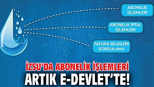 İZSU’da abonelik işlemleri artık e-Devlet’te!