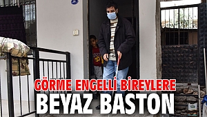 Bornova Belediyesi'nden Görme engelli bireylere beyaz baston 
