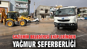 Gaziemir Belediyesi ekiplerinden yağmur seferberliği