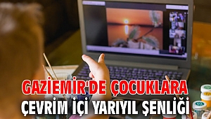 Gaziemir'de çocuklara çevrim içi yarıyıl şenliği
