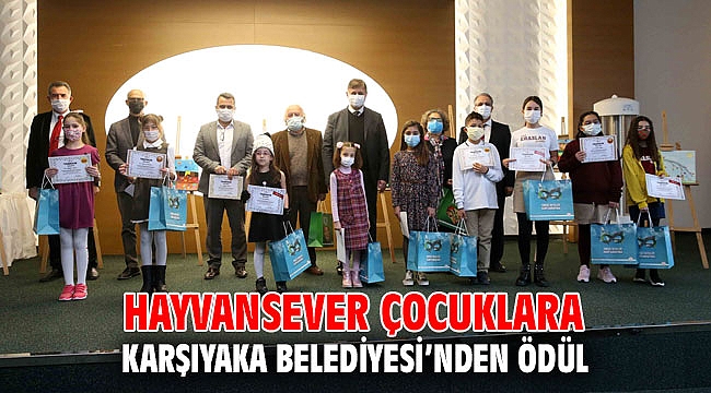 Hayvansever çocuklara Karşıyaka Belediyesi’nden ödül
