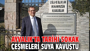 Ayvalık'ta tarihi sokak çeşmeleri suya kavuştu