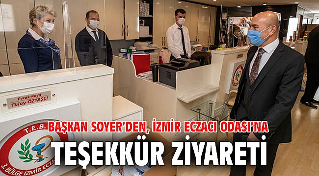 Başkan Soyer, İzmir Eczacı Odası’na teşekkür ziyaretinde bulundu