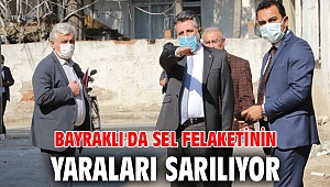 Bayraklı'da sel felaketinin yaraları sarılıyor