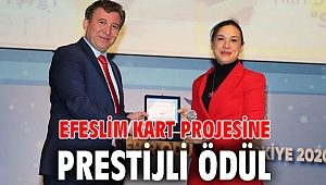 Efeslim Kart projesine prestijli ödül