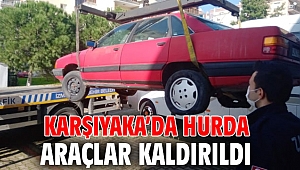 Karşıyaka’da hurda araçlar kaldırıldı