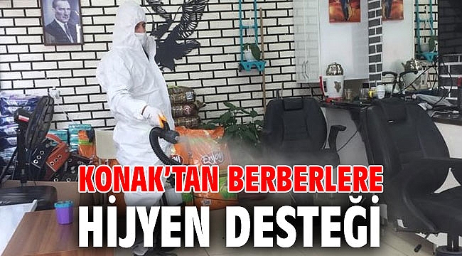 Konak Belediyesi'nden berberlere hijyen desteği