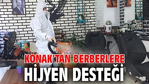 Konak Belediyesi'nden berberlere hijyen desteği 