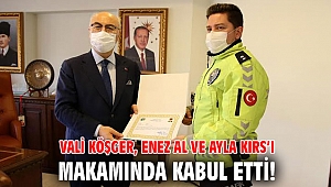 Vali Köşger, Enez Al ve Ayla Kırs’ı makamında kabul etti!