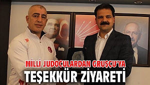 Milli judoculardan Gruşçu’ya teşekkür ziyareti