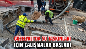Güzelyalı’da su taşkınları için çalışmalar başladı