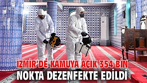 İzmir’de kamuya açık 354 bin nokta dezenfekte edildi