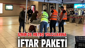 İzmir'de metro yolcularına iftar paketi
