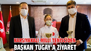 Karşıyakalı milli tenisçiden Başkan Tugay’a ziyaret