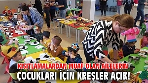 Kısıtlamalardan muaf olan ailelerin çocukları için kreşler açık!