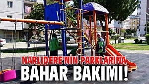 Narlıdere'nin parklarına bahar bakımı!
