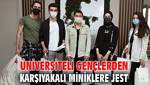 Üniversiteli gençlerden Karşıyakalı miniklere jest