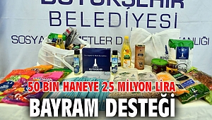 50 bin haneye 25 milyon lira bayram desteği