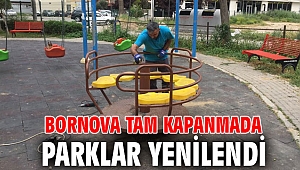 Bornova Belediyesi, tam kapanmada parklar yenilendi