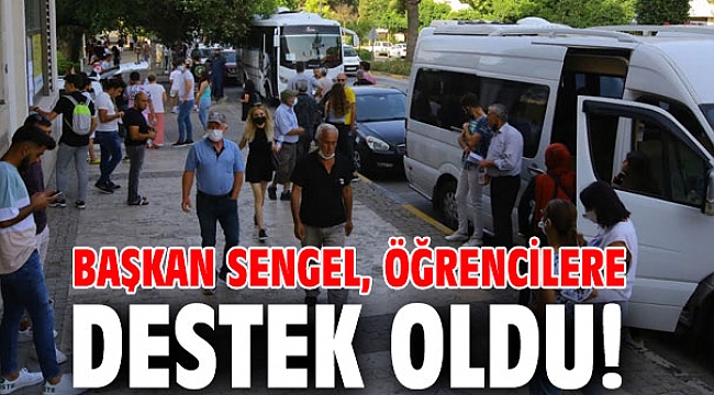 Başkan Sengel, öğrencilere destek oldu!