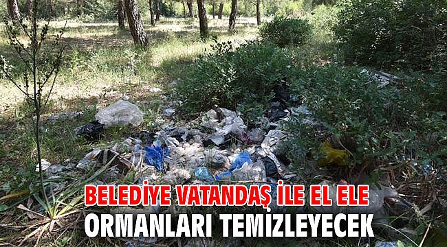 Belediye vatandaş ile el ele ormanları temizleyecek