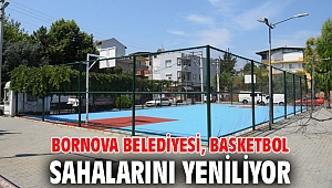 Bornova Belediyesi, basketbol sahalarını yeniliyor
