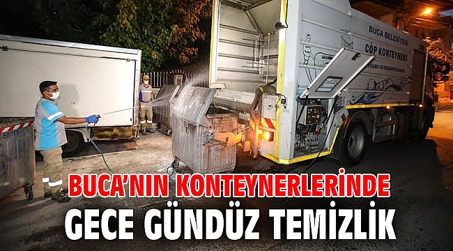 Buca’nın konteynerlerinde gece gündüz temizlik