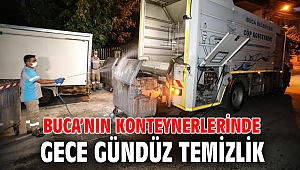 Buca’nın konteynerlerinde gece gündüz temizlik