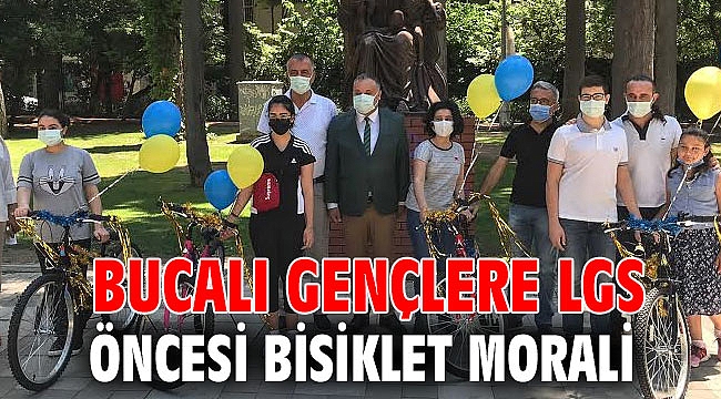Bucalı gençlere LGS öncesi bisiklet morali