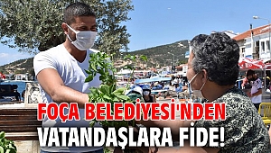 Foça Belediyesi'nden vatandaşlara fide!