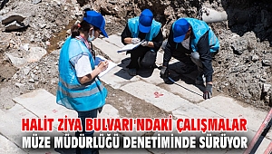 Halit Ziya Bulvarı'ndaki çalışmalar Müze Müdürlüğü denetiminde sürüyor