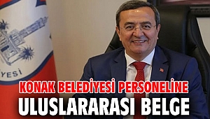 Konak Belediyesi personeline uluslararası belge