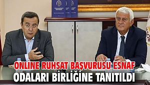 Online ruhsat başvurusu Esnaf Odaları Birliğine tanıtıldı